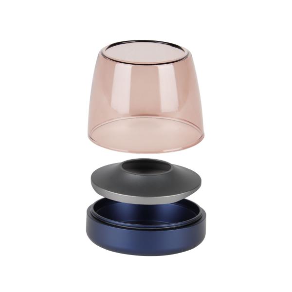 kooduu glow 10 cobalt blue hochwertiges aluminium designer Windlicht m rauchglas