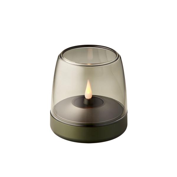 kooduu glow 10 green hochwertiges aluminium designer Windlicht m rauchglas