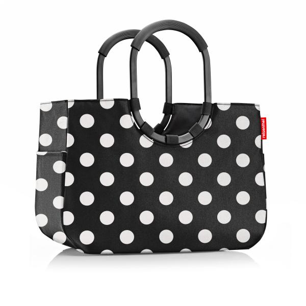 loopshopper L by reisenthel frame dots white OR7072 shopper