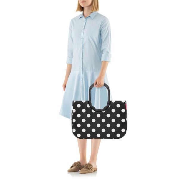 loopshopper L by reisenthel frame dots white OR7072 shopper