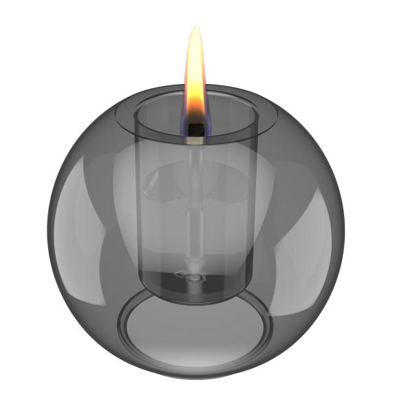 globus 10 graphite tischfeuer tischkerze kerze Ø10,5x8,8cm tenderflame