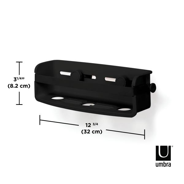 flex adhesive bin black by umbra 1021300-040 selbstklebende duschablage