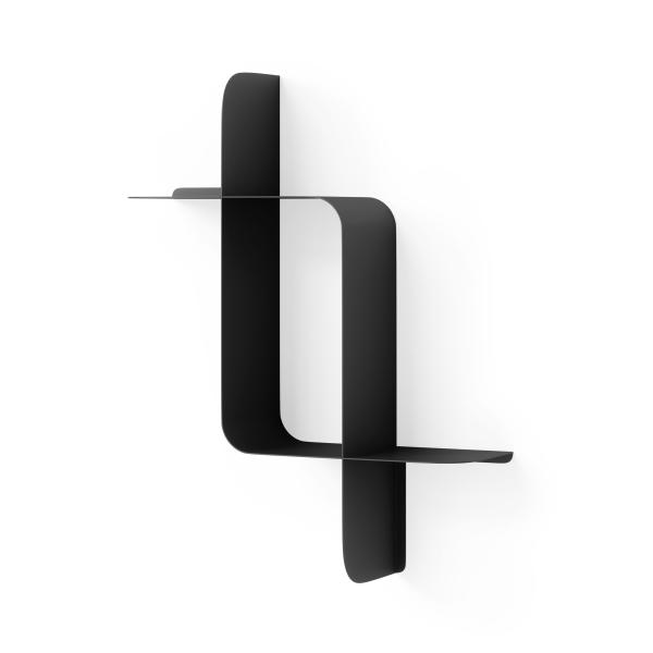 shelf montage wandregal schweberegal aus metall 2-er set umbra black 1022611-040