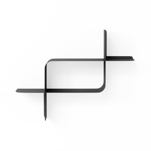 shelf montage wandregal schweberegal aus metall 2-er set umbra black 1022611-040
