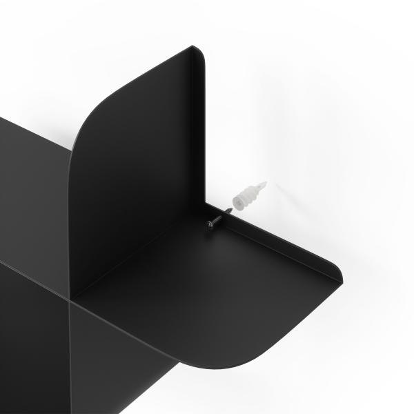 shelf montage wandregal schweberegal aus metall 2-er set umbra black 1022611-040