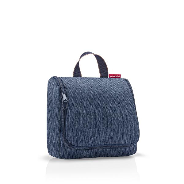 toiletbag by reisenthel herringbone dark blue WH4113