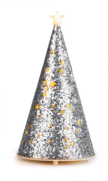aufsteller laterne tanne mit led silber baden 1226178 weihnachtsdekoration