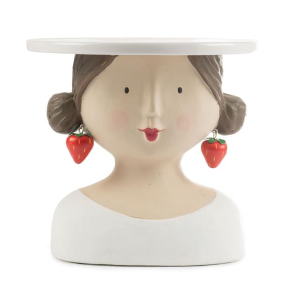 aufsteller kuchenplatte ladykopf mit erdbeere 19 cm Ø 20 cm by baden 2212923