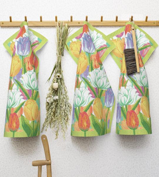 ekelund handtuch geschirrtuch vartulpaner / tulpen 35 x 50 cm 100% bio-baumwolle