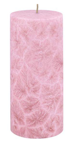 stumpenkerze pastellrosa 64x135mm kerzenfarm hahn 100% pflanzliches stearin