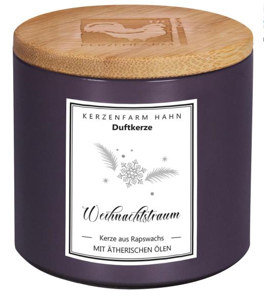 kerzenfarm duftkerze im trendglas sand weihnachtstraum mit holzdeckel ca 19 std