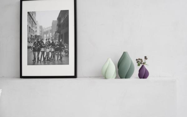 blumenvase venus 1 vase polar blue Ø 13 x 17 cm by recozy+