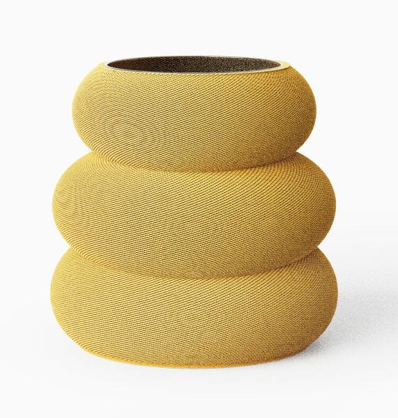 blumenvase flow 2 vase golden orange Ø 15 x 15,5 cm by recozy+