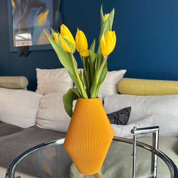 blumenvase cone 2 vase golden orange Ø 15 x 21,5 cm by recozy+