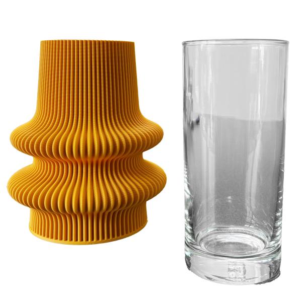 blumenvase tower 1 vase golden orange Ø 11,5 x 14 cm by recozy+