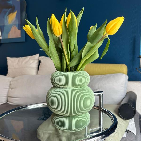 blumenvase halo 1 vase pistachio green Ø 19,5 x 20,5 cm by recozy+