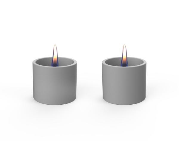 breeze 8 grey keramik duopack 2er set sicheres tischfeuer kerze tenderflame