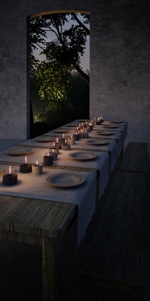 breeze 8 grey keramik duopack 2er set sicheres tischfeuer kerze tenderflame