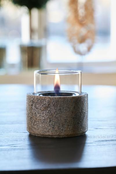 slate 10 steinkeramik tischfeuer tischkamin tenderflame Ø 10 x 8,5 cm