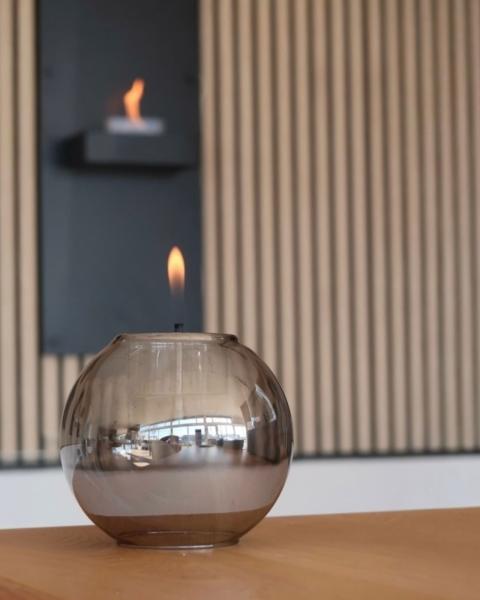 globus 15 graphite tischfeuer tischkerze kerze Ø15 x 12,5 cm tenderflame
