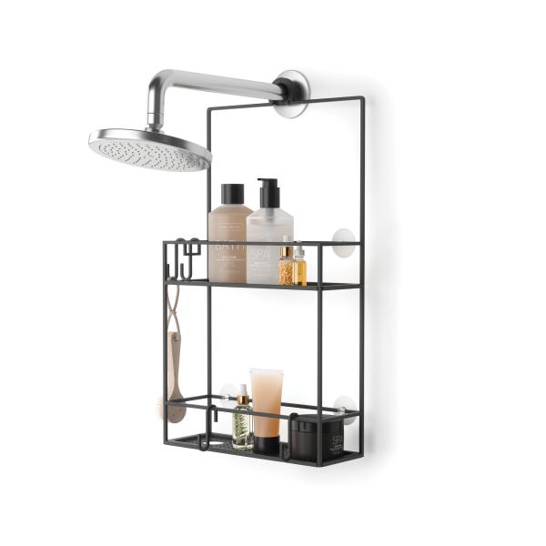 cubiko shower caddy black shower organiser by umbra black 023461-040