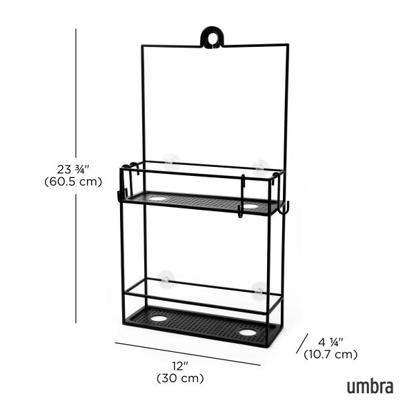 cubiko shower caddy black shower organiser by umbra black 023461-040