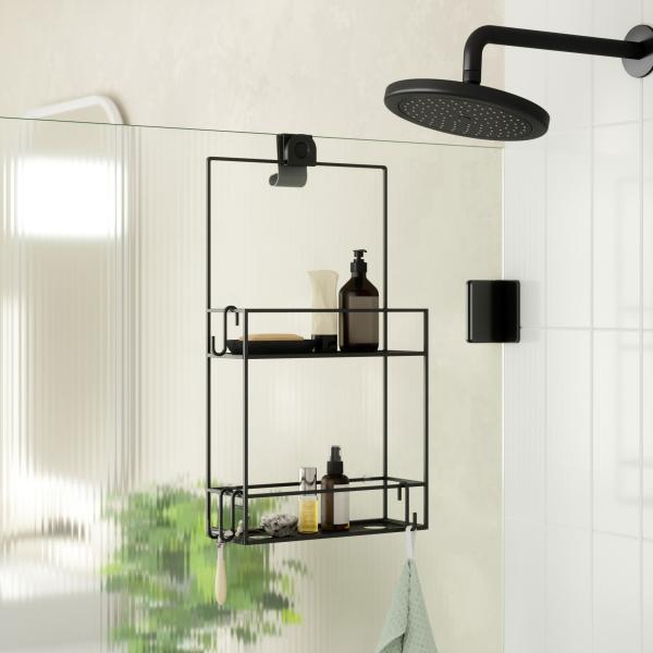 cubiko shower caddy black shower organiser by umbra black 023461-040