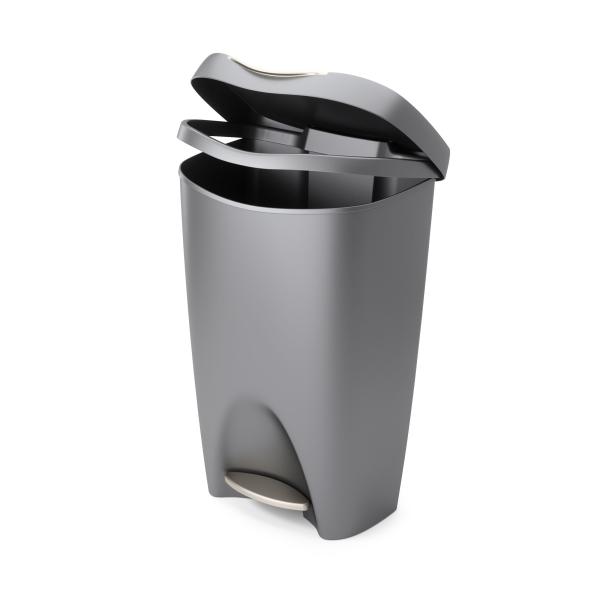 brim 50L tretmülleimer grey nickel by umbra 43 x 65 x 33 cm 1021550-1188