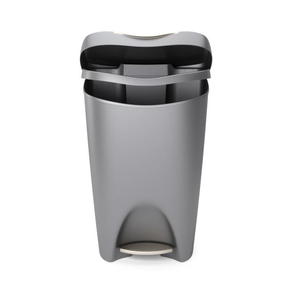 brim 50L tretmülleimer grey nickel by umbra 43 x 65 x 33 cm 1021550-1188