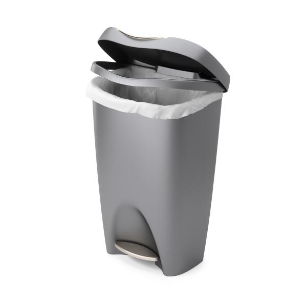 brim 50L tretmülleimer grey nickel by umbra 43 x 65 x 33 cm 1021550-1188