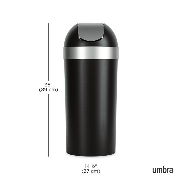 venti 62L mülleimer mit schwingdeckel by umbra ø 37 cm x 89 cm 1022664-047