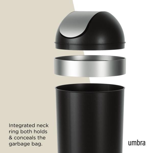 venti 62L mülleimer mit schwingdeckel by umbra ø 37 cm x 89 cm 1022664-047