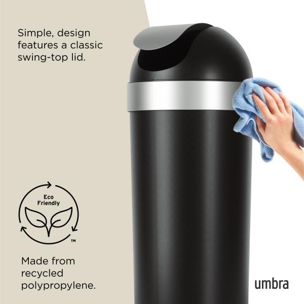 venti 62L mülleimer mit schwingdeckel by umbra ø 37 cm x 89 cm 1022664-047