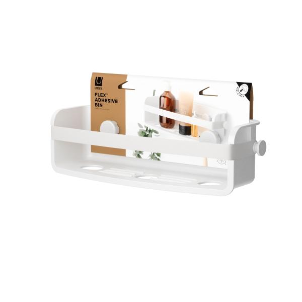flex adhesive bin white by umbra 1021300-660 selbstklebende duschablage
