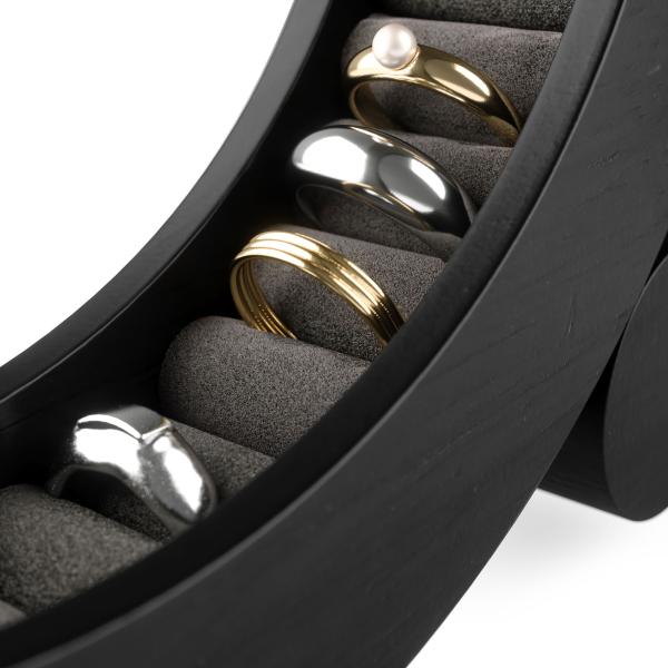 ferris schmuck organizer schmuckkästchen Ø 19 x 4 cm black umbra 1021415-040