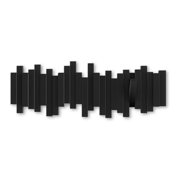 stäbchen garderobehaken kleiderhaken garderobe black 5 haken by umbra 318211-040