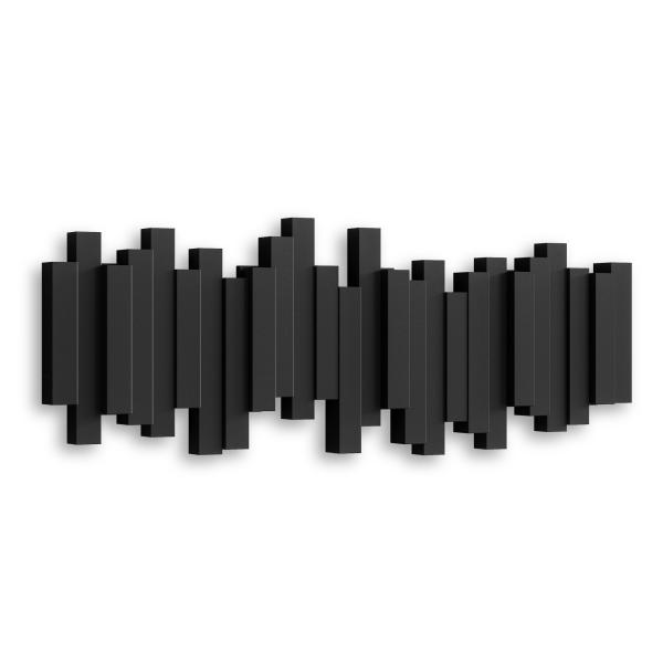 stäbchen garderobehaken kleiderhaken garderobe black 5 haken by umbra 318211-040