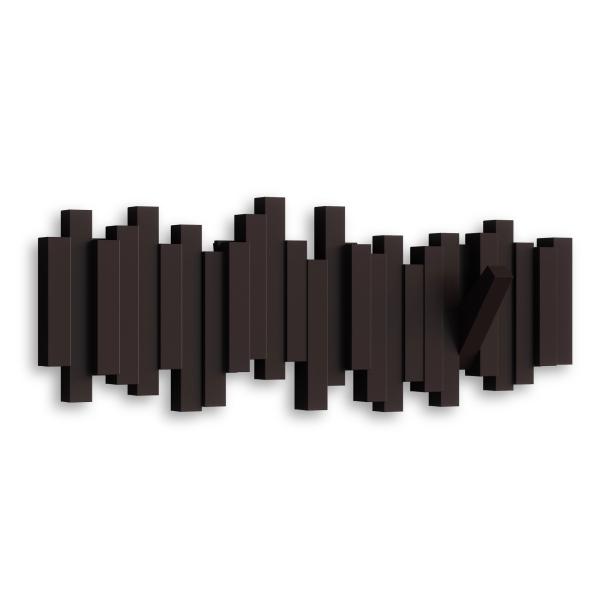 stäbchen garderobehaken kleiderhaken garderobe espresso 5 haken umbra 318211-213