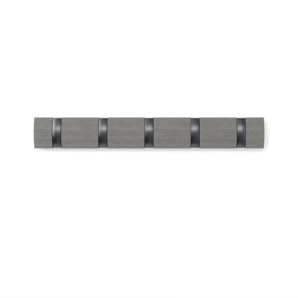flip kleiderhaken garderobe by umbra grey / pewter 5 haken 318850-1045 aufhänger