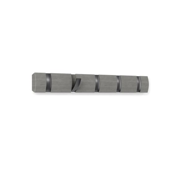 flip kleiderhaken garderobe by umbra grey / pewter 5 haken 318850-1045 aufhänger