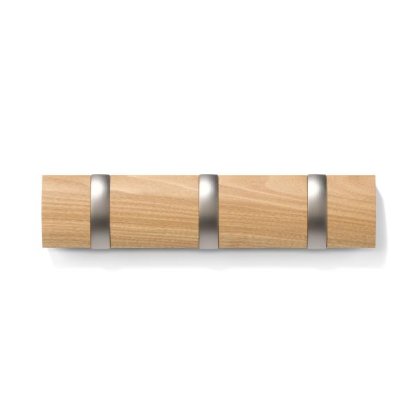 flip kleiderhaken garderobe by umbra natural 3 haken 318853-390 aufhänger